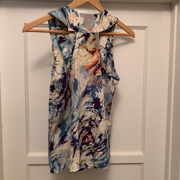 KYLEE T Strap Watercolor Abstract Tank Top Sz S - Picture 5 of 10